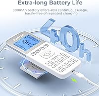 Vista 5 de AUVON Unidad TENS de 4 salidas, estimulador muscular de 24 modos con estuche de viaje EVA, máquina TENS EMS recargable con diseño de botón fácil