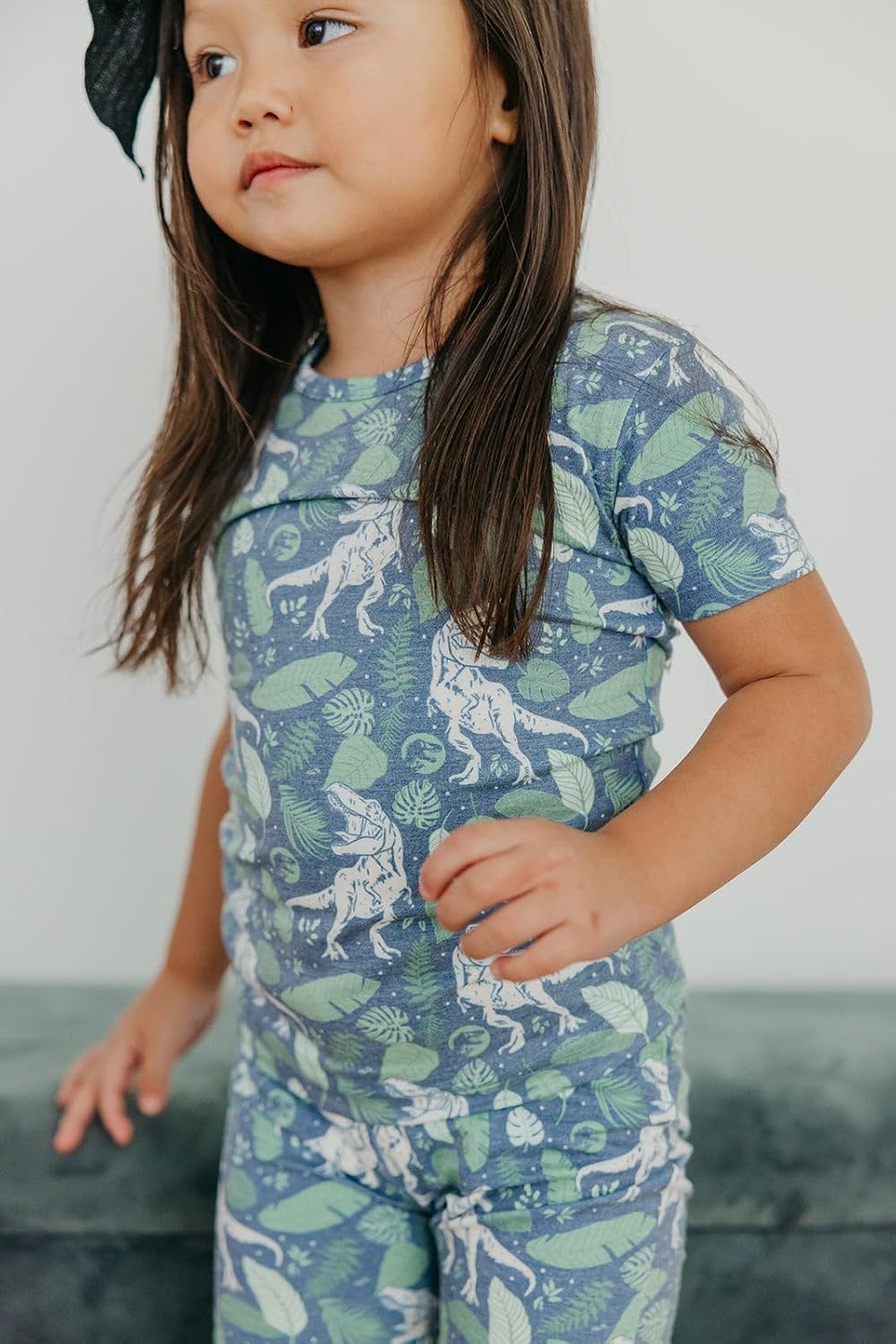 Copper Pearl Two Piece Short Sleeve Toddler Pajamas PJ Sets for Boys and Girls - Adorable Pattern Summer Pajamas Shorts to Keep Cool While Sleeping, Size 12 Months to 5T - Jurassic Park - Image 7