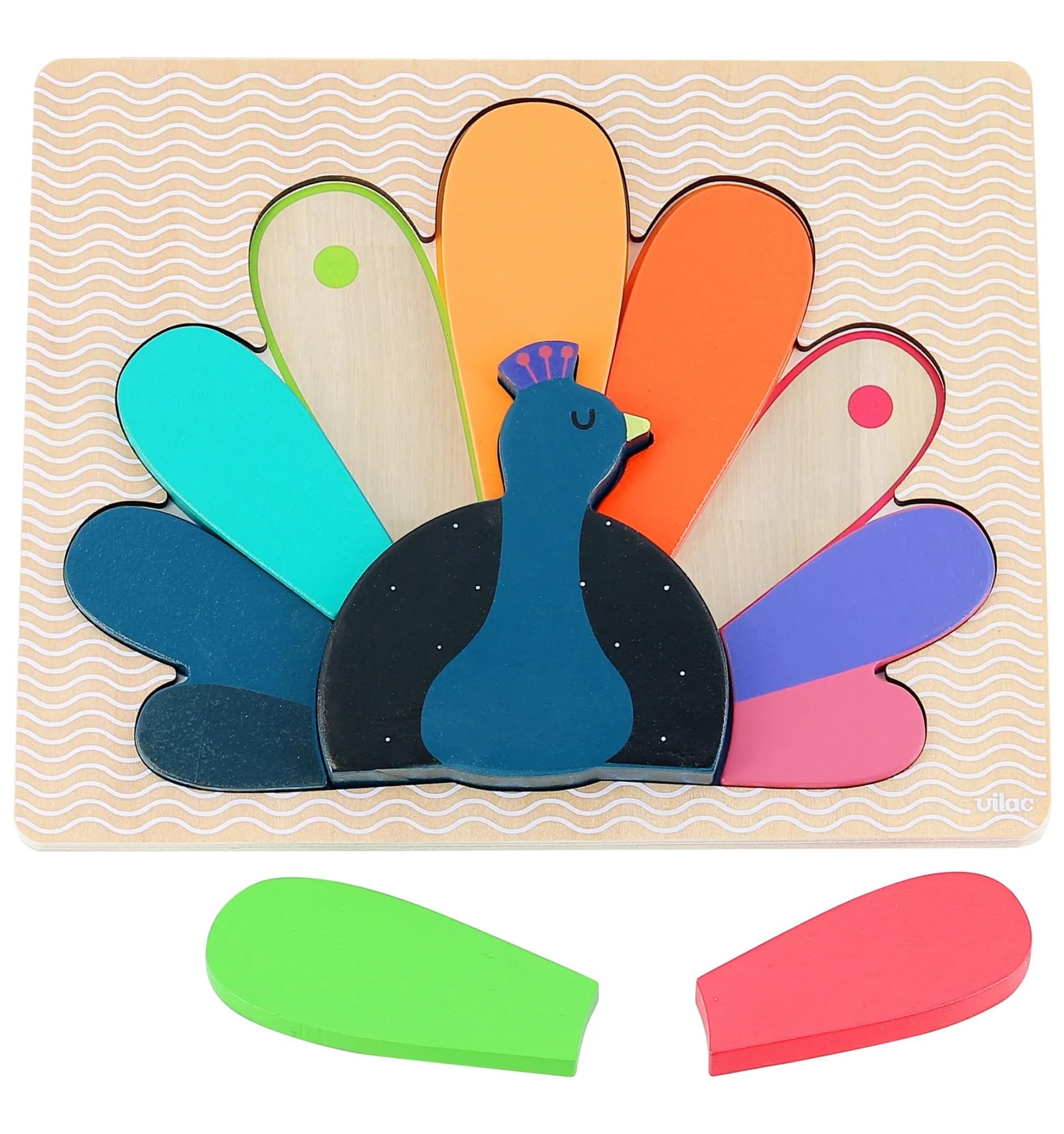 Nattou- Animales Rompecabezas, Multicolor, Grand (Vilac VIL7413)