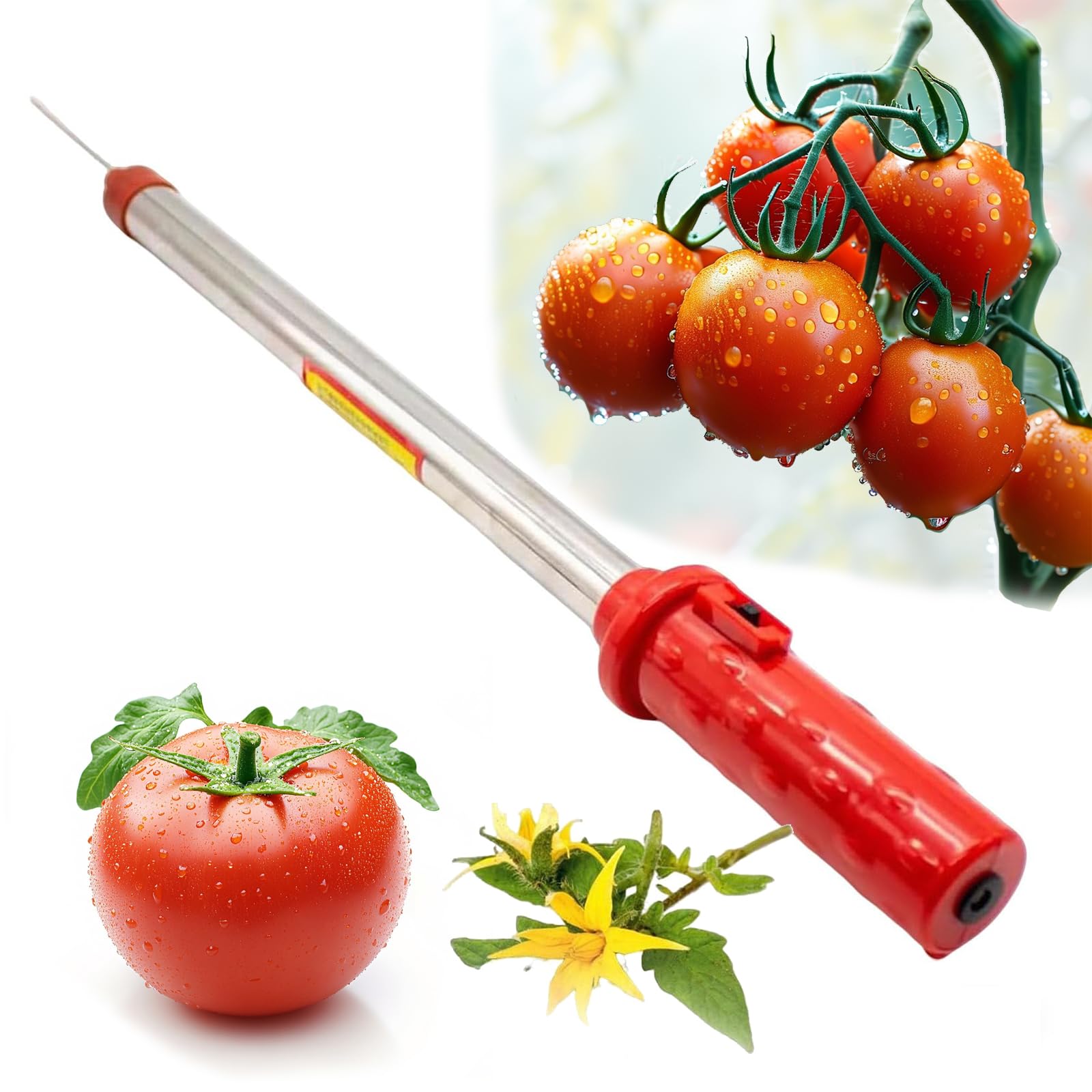 Pollinatore elettrico per pomodori, impollinatore di verdure, con batteria al litio integrata da 6500 mAh, per giardini interni, uso su pomodori, peperoni