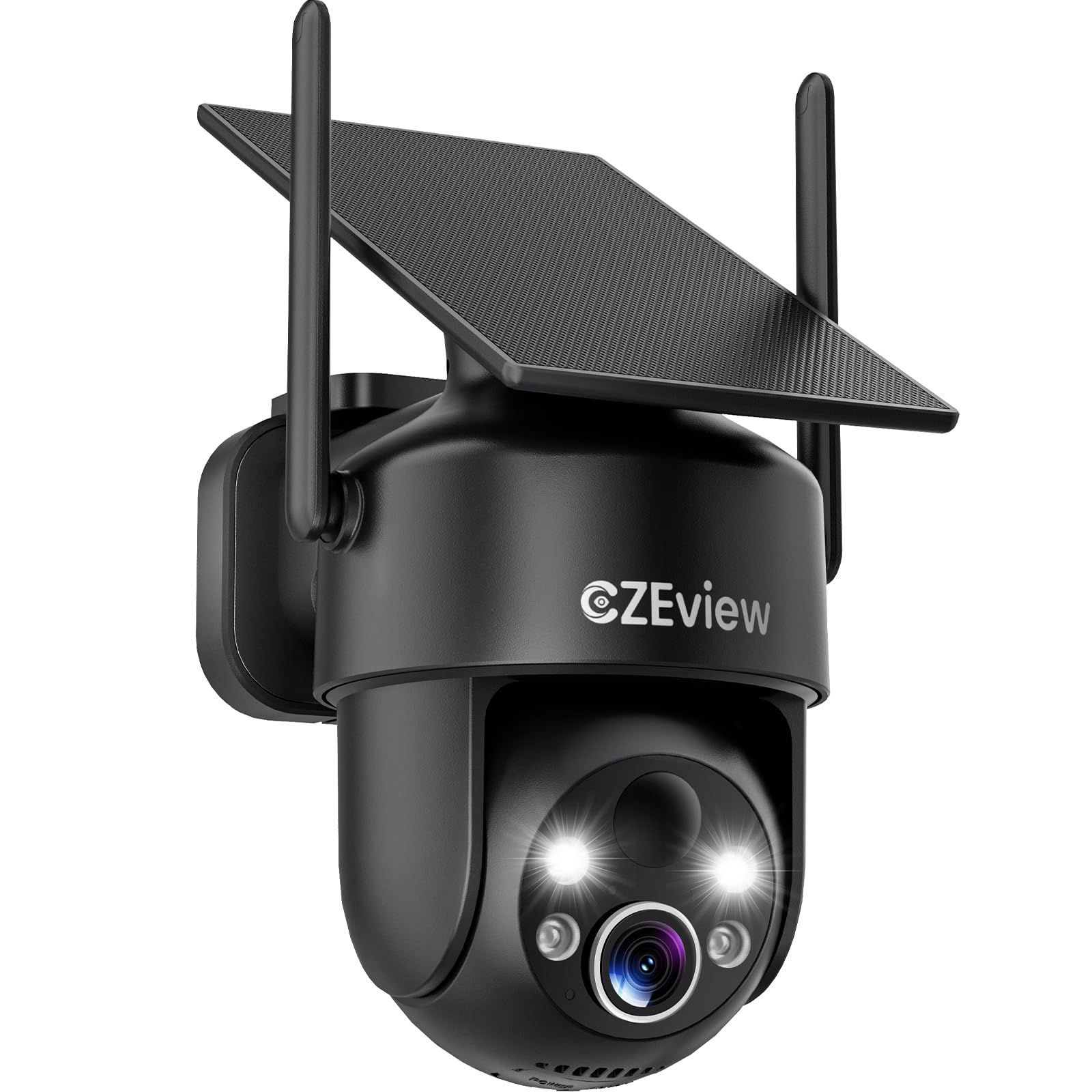 CZEview 2K Überwachungskamera Aussen Solar, Wlan Kamera Outdoor Akku | Hohe Qualität, Kabellos, IP66, HD Nachtsicht, 360° PTZ , Bewegungsalarme, Lange Akkulaufzeit, Einfache Install