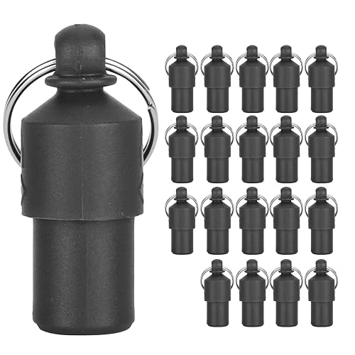Jeanoko 20pcs Anti‑Lost Pet ID Tag Dog Cat ID Name Address Label Storage Barrel Tube Collar Pendant Collar…