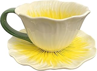 Flower Mug with Saucer