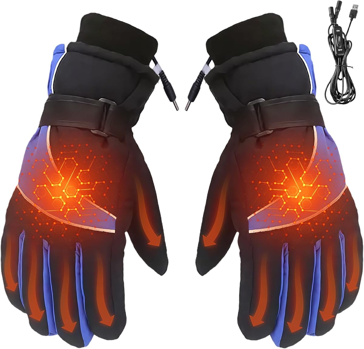 beseloa USB Handschuhe Schutz für Herren Damen, Schutz Handschuhe Männer Frauen Winter Elektrische Heizung Sporthandschuhe Pour Cyclisme, Moto, randonnée, Chasse, ski et alpinisme