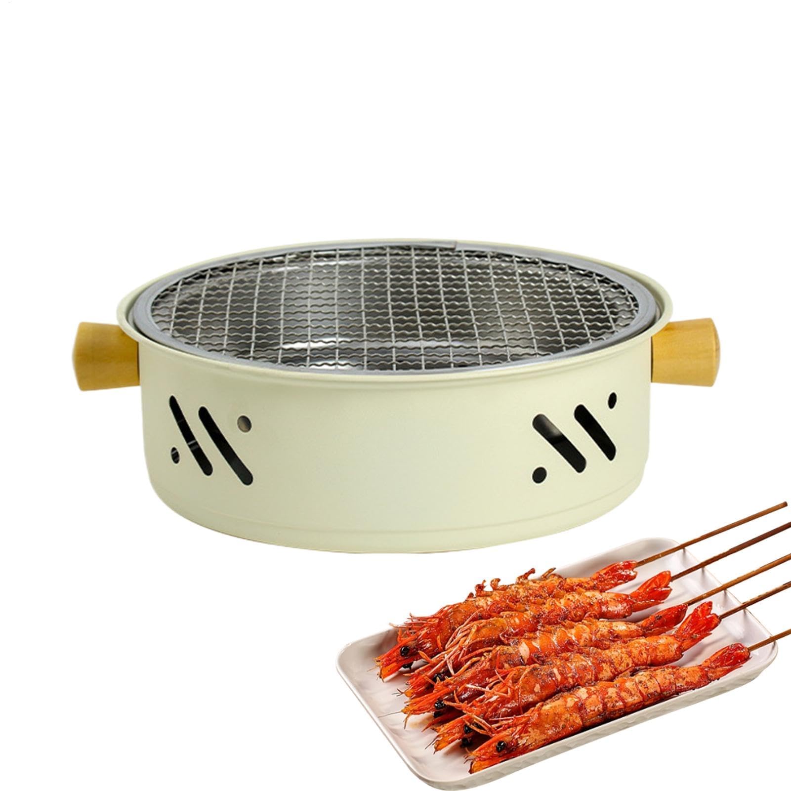 Parrilla eléctrica portátil de carbón sin humo, barbacoa para el hogar, camping y al aire libre, parrilla coreana antiadherente, diseño compacto para un fácil uso y limpieza