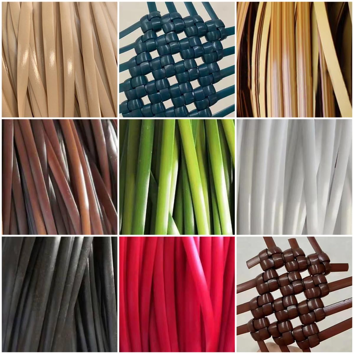 Rattan Sintetico da 500G, Materiale di Riparazione in Rattan Intrecciato in Plastica per Intreccio di Cesti, Mobili da Giardino E Riparazione di Sedie E Divani in Rattan, 5mm
