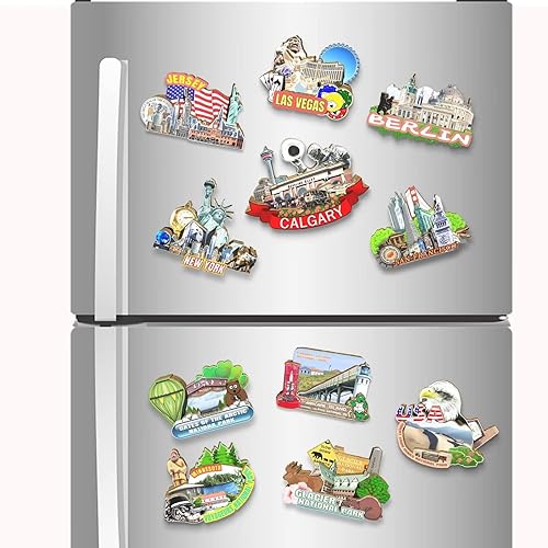 Miniatura 4 de Imán de Canadá Calgary para nevera, hitos de madera, 3D, viajes, coleccionables, recuerdos, decoración hecha a mano