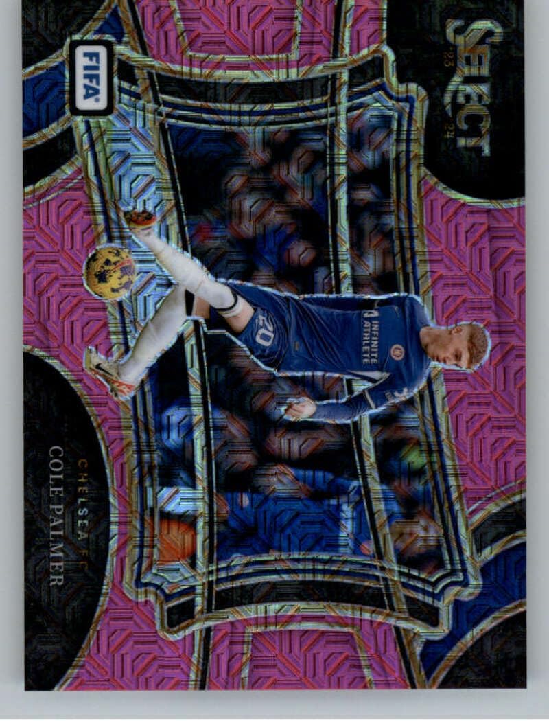 2023-24 Panini Select FIFA Pink Mojo PRIZMS #217 Cole Palmer SER/199 Chelsea FC Field Level Official Soccer Card in Raw (NM or Better) Condition