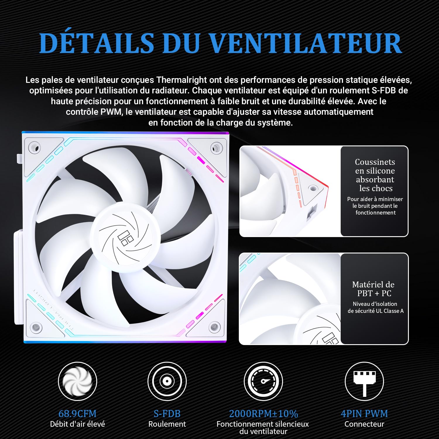 Thermalright Levita Vision 360 ARGB blanco Aio CPU refrigerador líquido,para AM5/Intel LGA1851/1700, pantalla curva 3D de 6,67 pulgadas con resoluciones 2400x1080,pantalla magnética,soporte de video