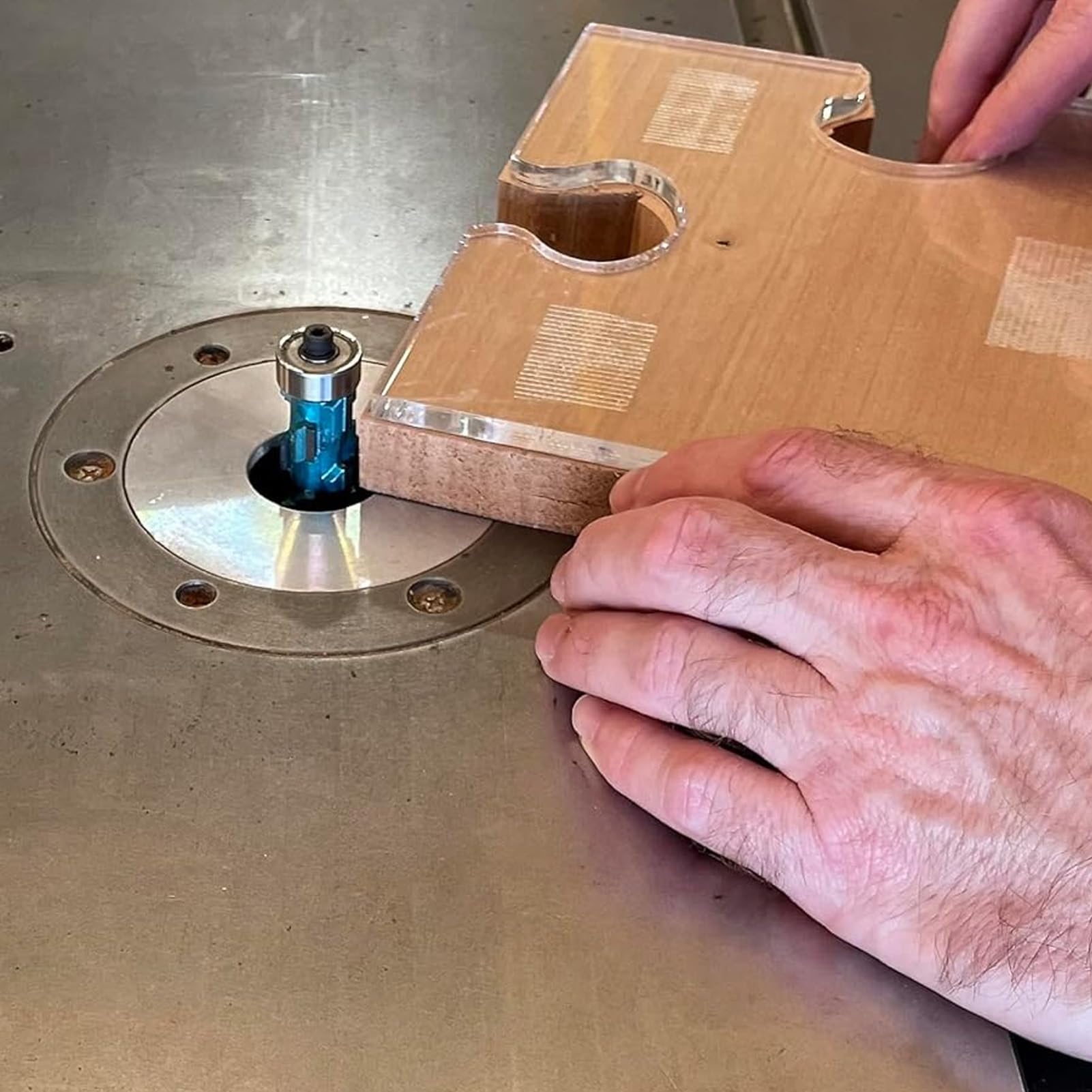 Fresa per Rifilatura a Filo Codolo 12 Mm, Spirale a Doppio Cuscinetto Utensile per Rifilatura per Lavorazione del Legno con Lunghezza di Taglio di 75 MM Parti e Accessori