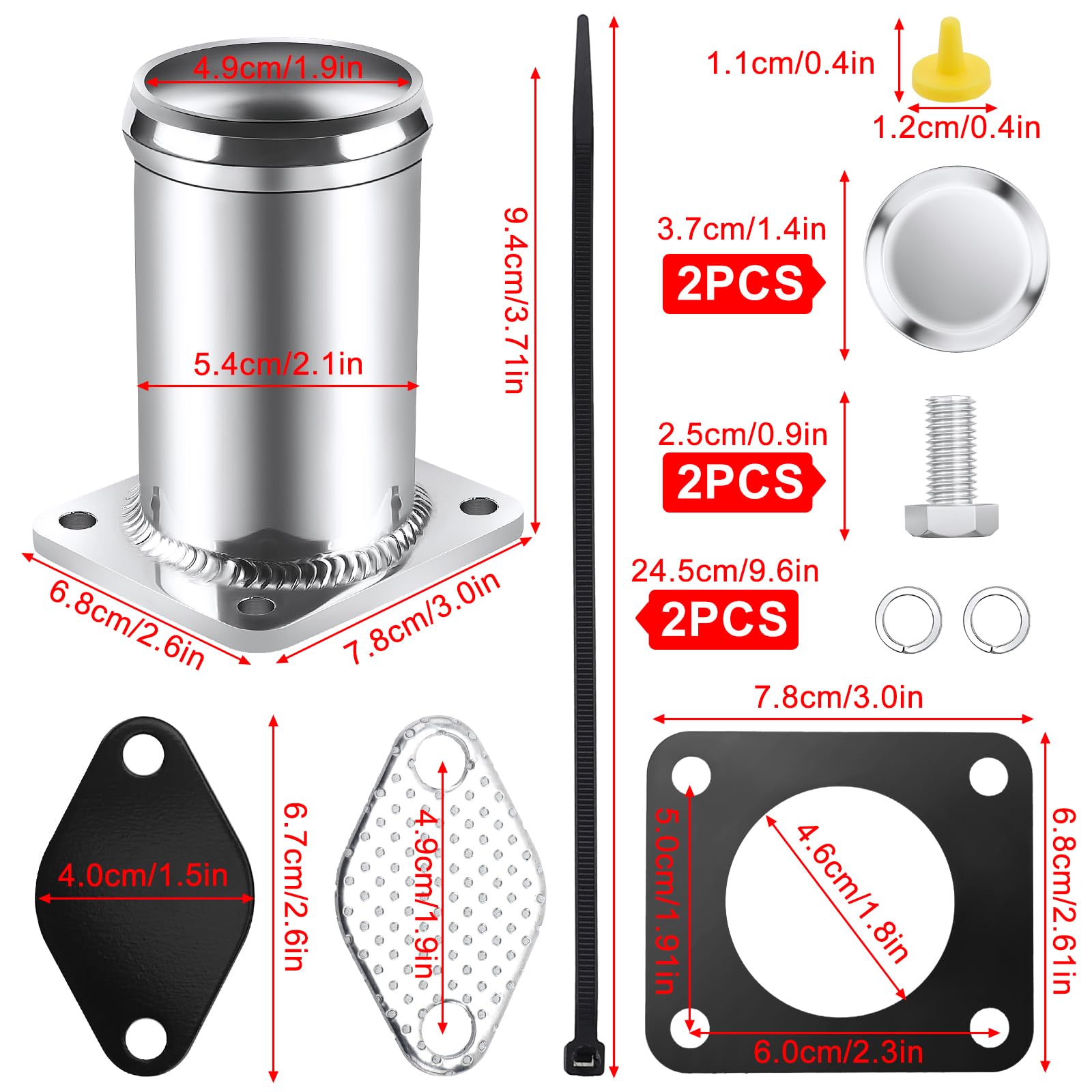 KAOLALI Kit di rimozione della valvola EGR E46 E39 X5 E53 X3 E83 E38 E65, tubo di ricambio per la valvola EGR E46 318D 320D 330D 330Xd 320Cd 318Td 320Td