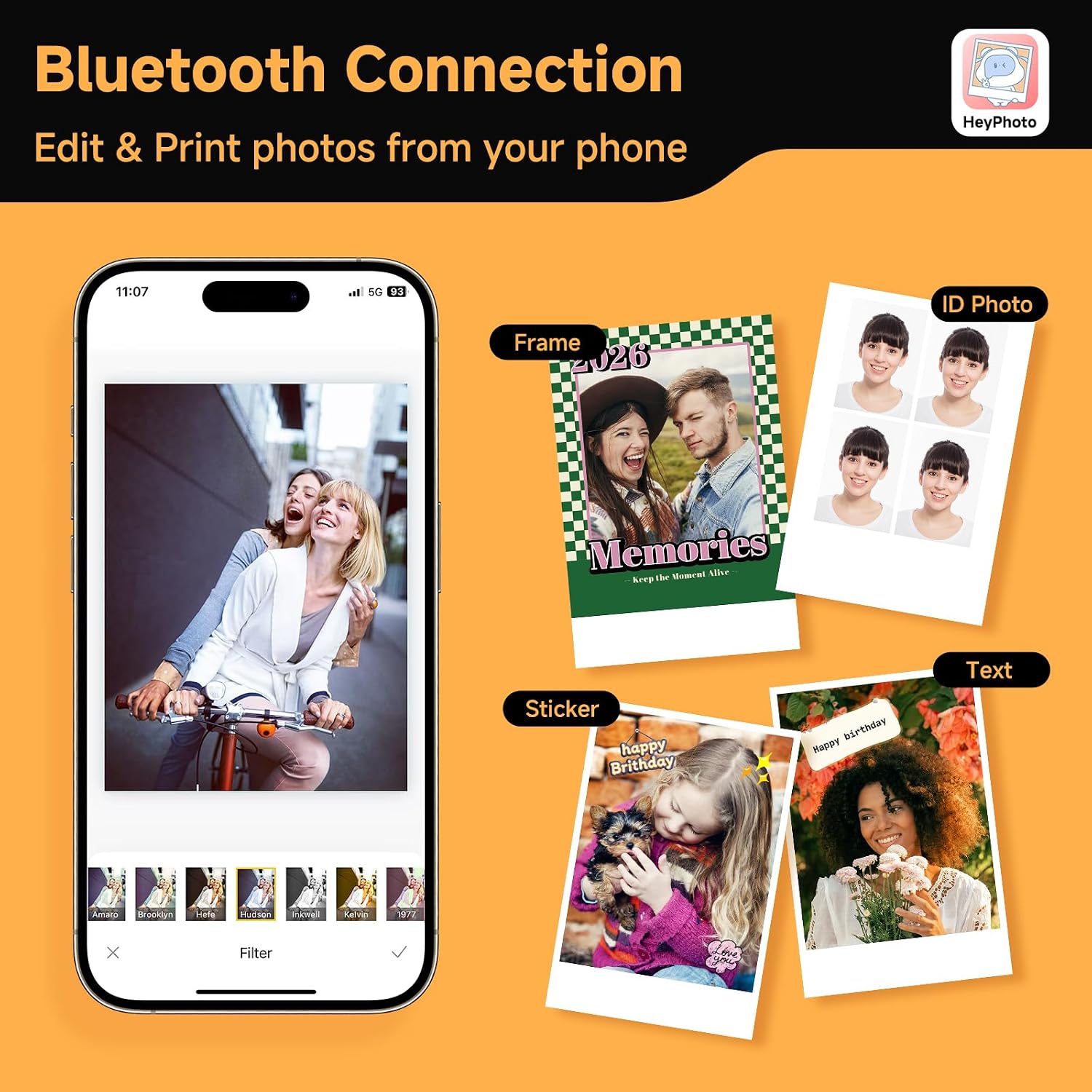 HPRT Z5S Instant Print Camera & Photo Printer, Bluetooth & Fun App Printing image 5
