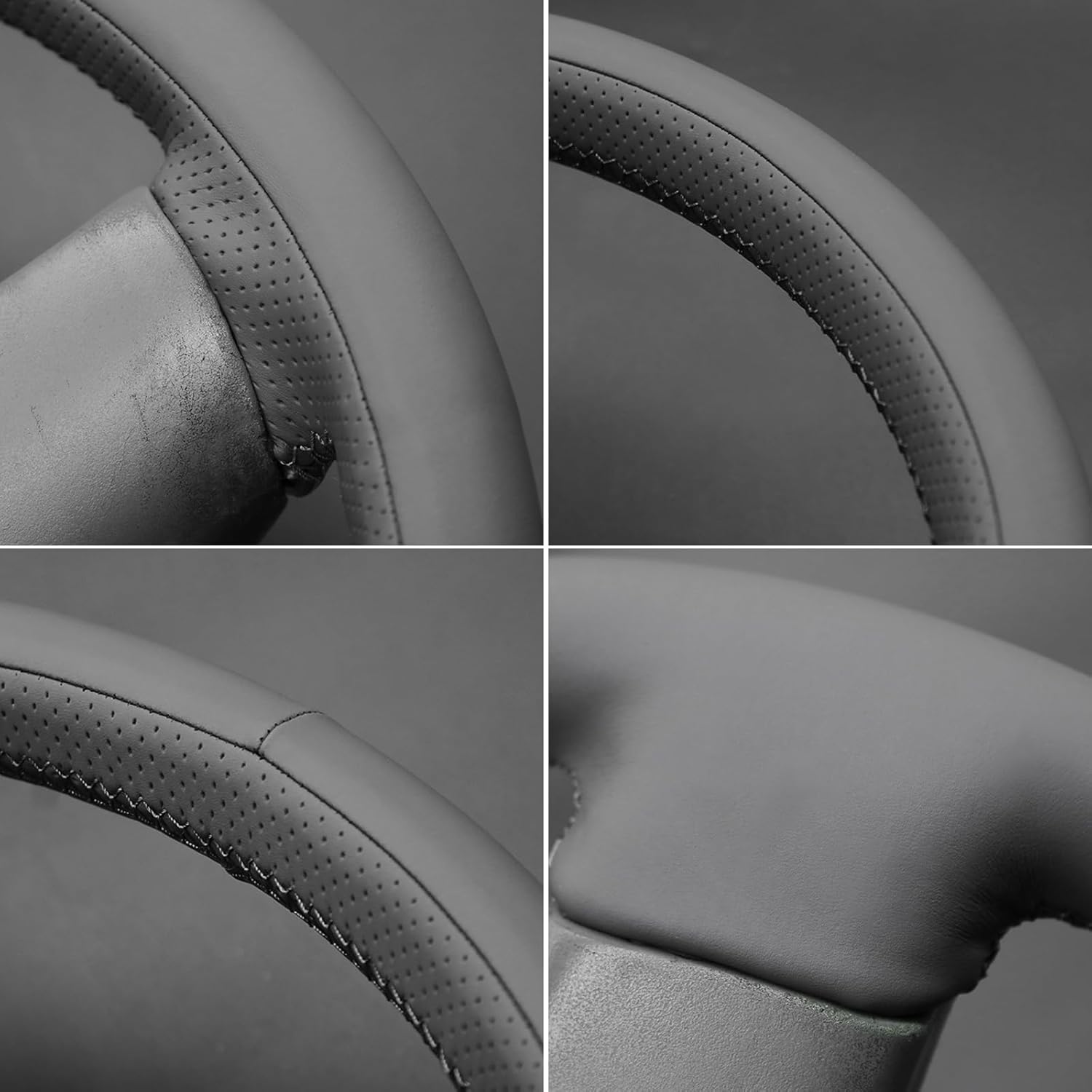 MEWANT Hand Sewn 3D Style Steering Wheel Cover Wrap for Ford F150 F250 F350 2004-2008 Accessories for Ford F150