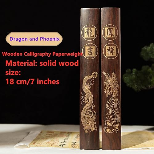 Miniatura 2 de Pisapapeles de caligrafía china de madera, pisapapapeles de madera, pisapapeles plano, presionando el papel, sosteniendo el papel plano, pincel para