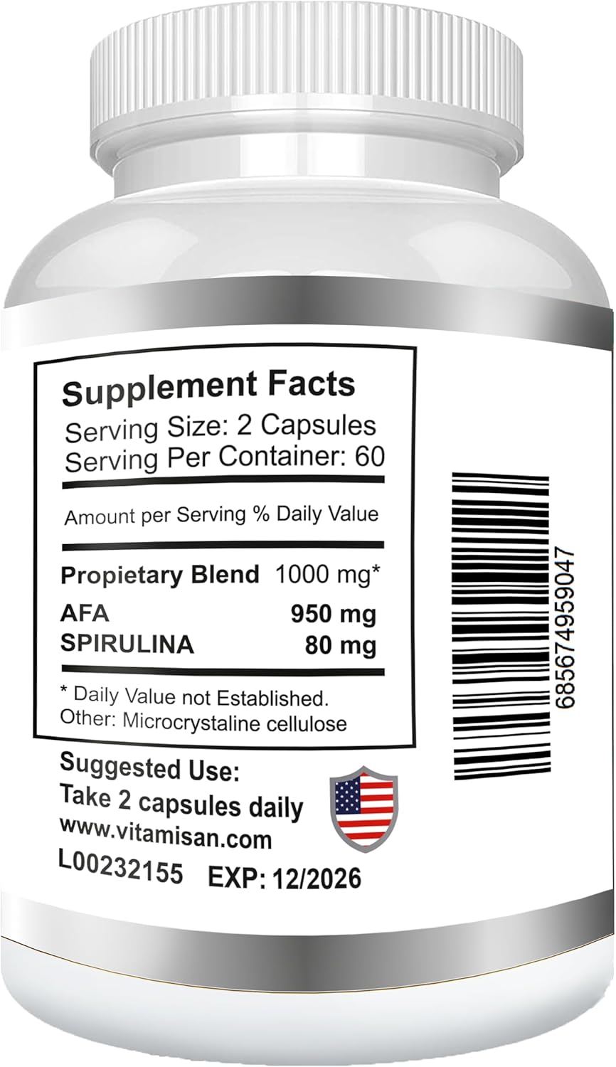 VITAMISAN 4 Celulas Madres Stemcells AFA Blue Green Algae Anti-Aging 240 Capsules - Image 4