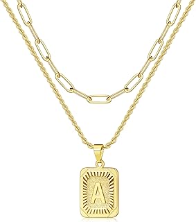 Sponsored Ad - Gold Initial Necklaces for Women Gold Letter Necklaces 26 Capital A-Z, Letter Pendant Necklaces for Women,G...
