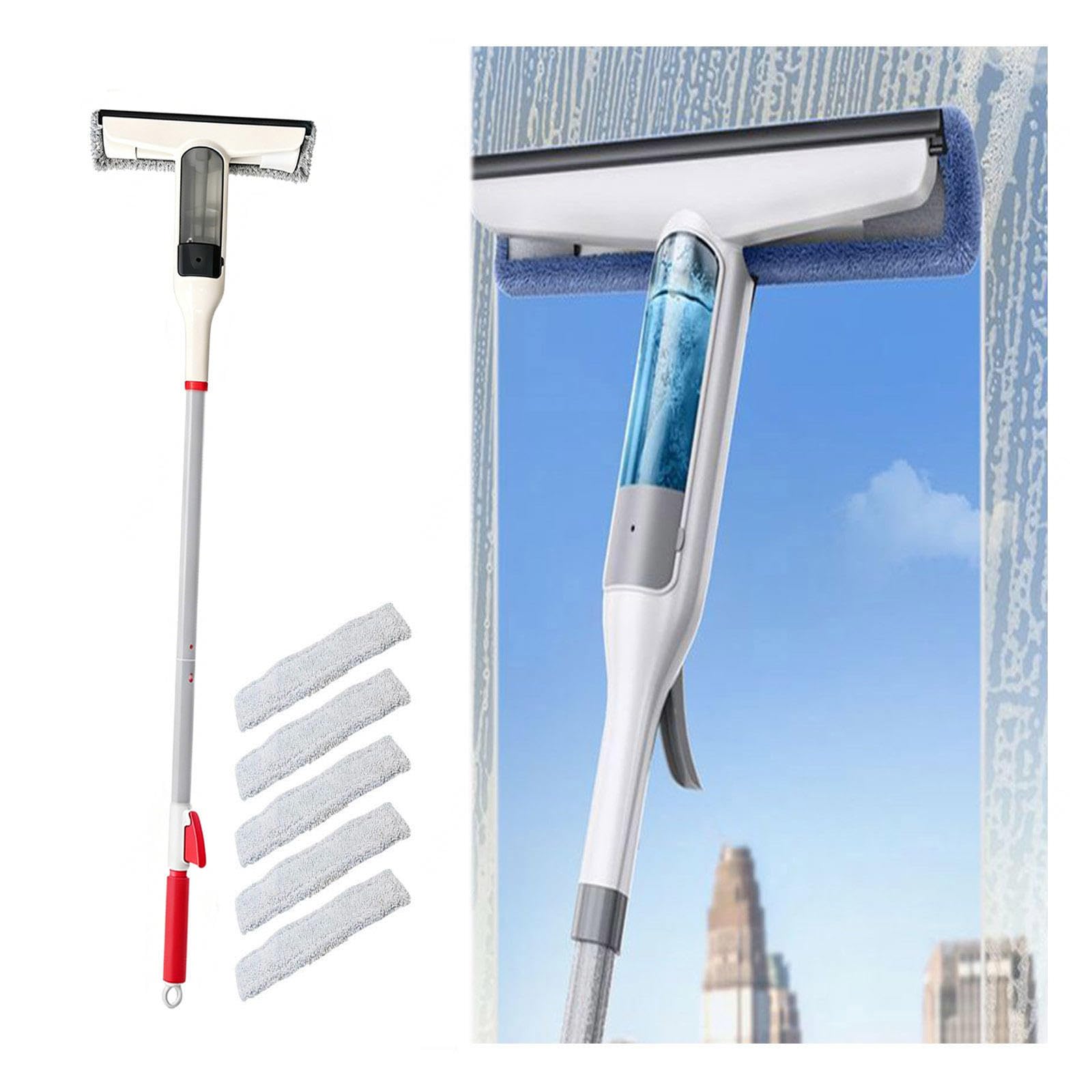 Limpiador Profesional de Ventanas Incluye 5 Paños de Limpieza Limpiacristales en Spray de Doble Cara Adecuado para Múltiples Escenarios