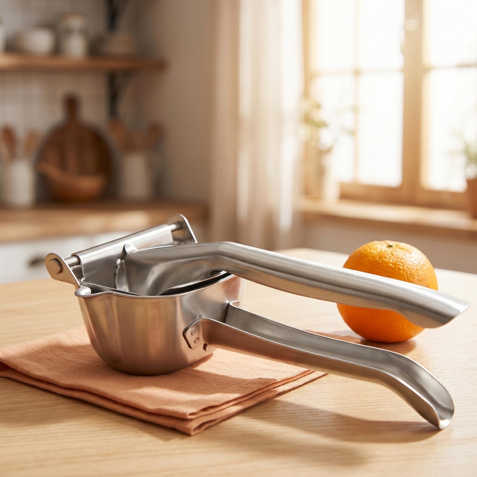 F Fityle Exprimidor Manual de Jugos Exprimidor de Limones Exprimidor de Frutas de Mano Extractor de Jugo con Superficie Lisa y Limpieza Rápida Adecuado para, Juicer With 30 Bags