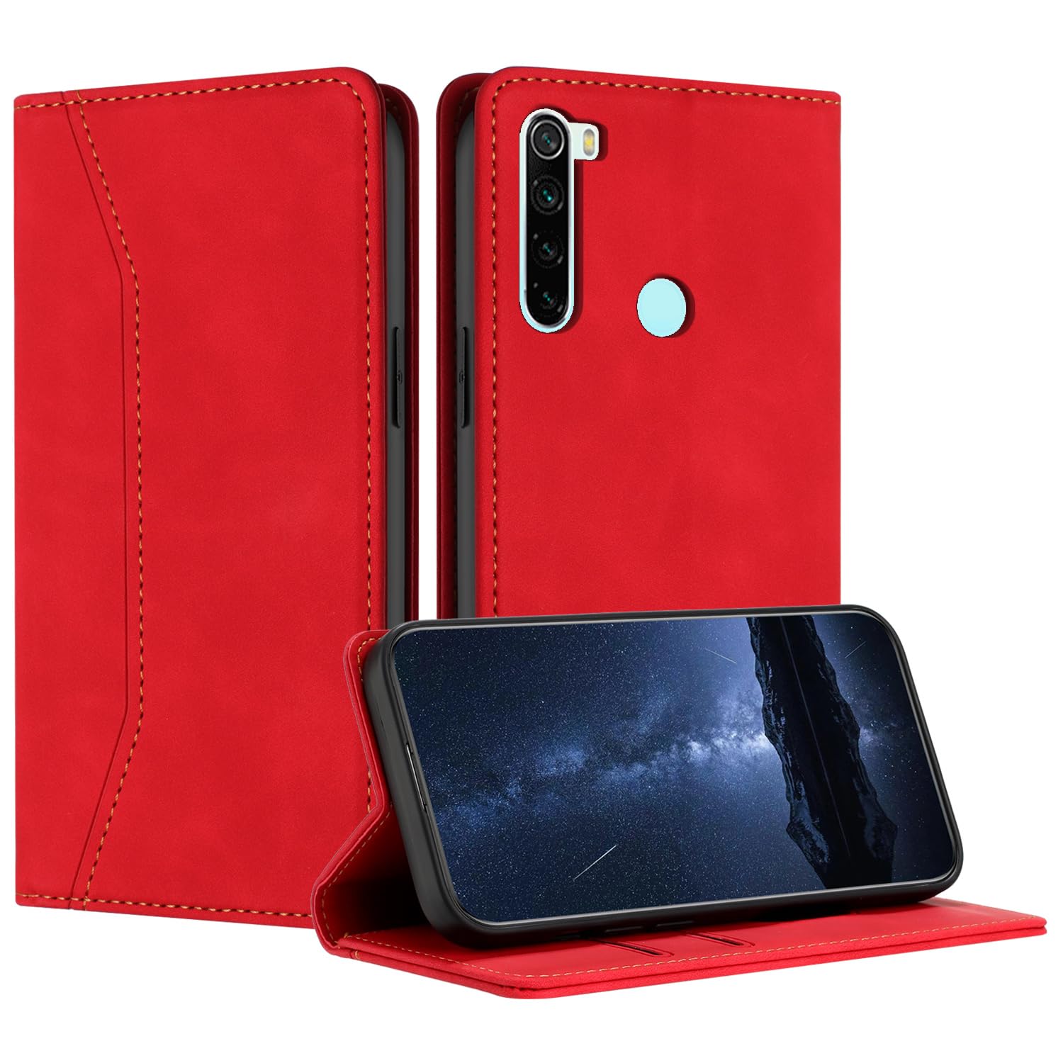 LEYAN Cover per Xiaomi Redmi 9AT / Xiaomi Redmi 9A, Custodia Flip PU Pelle TPU Portafoglio Custodie con Stand & Carte Slot & Disegni Rilievo, Chiusura Magnetica Telefono Case, Oro Rosa