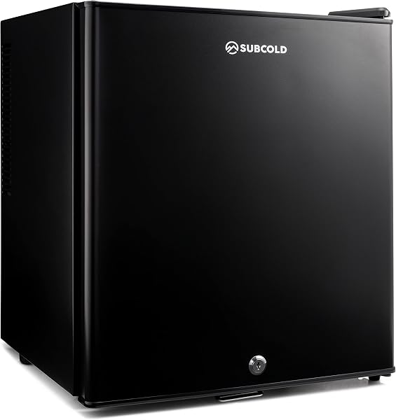 Subcold Aire30 LED Mini Fridge | 30L Table Top Model | Quiet Frost Free Fridge for Bedrooms & Hotels | Lockable with Solid door & interior LED light (Black) - 1