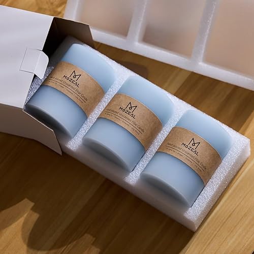 Miniatura 118 de MOZEAL Velas de pilar extra grandes de color borgoña de 4" x 10" (juego de 2), sin perfume, sin goteo, sin humo, de larga combustión limpia, velas