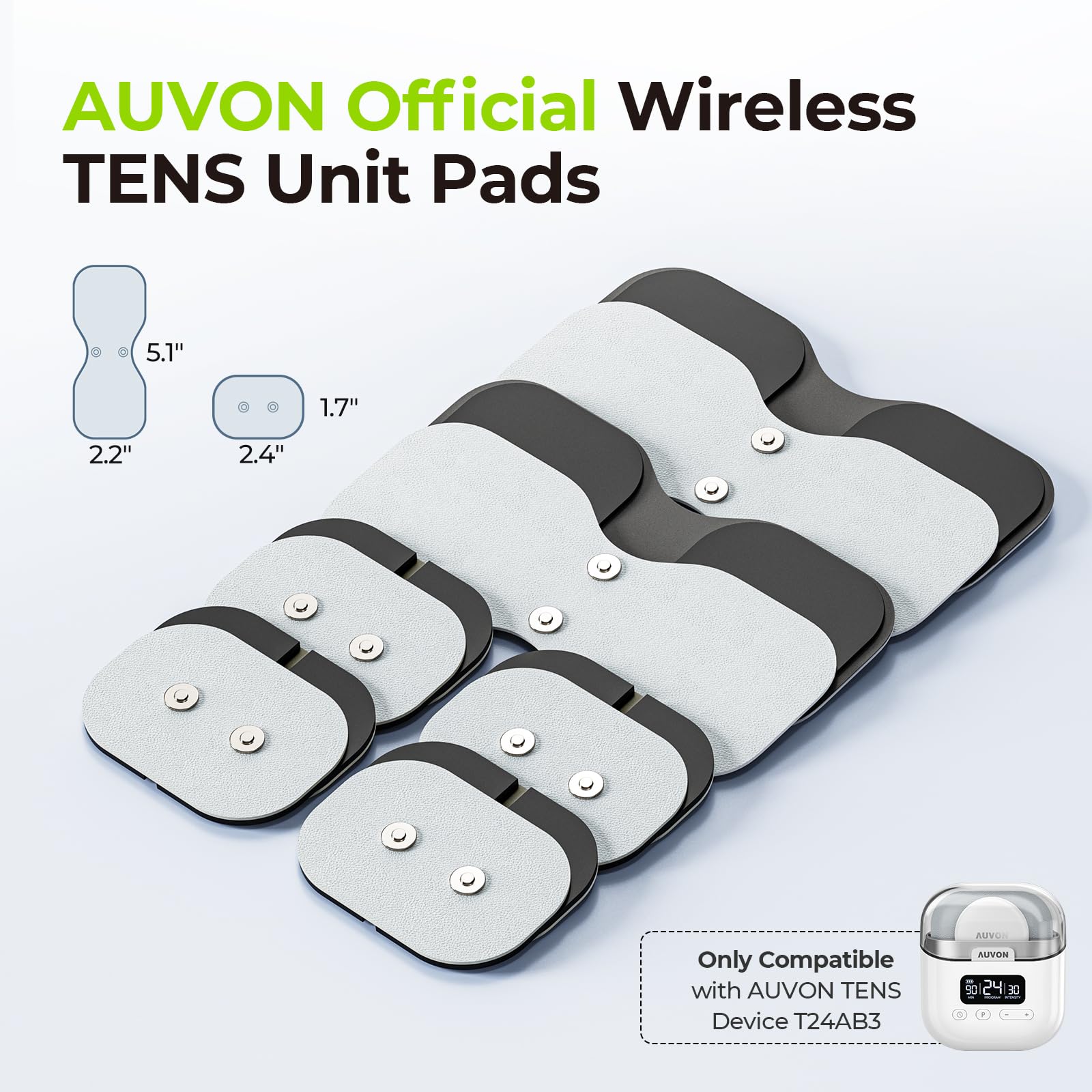 AUVON TENS Electrode Pads - 12 Pack -2 AUVON TENS Electrode Pads - 12 Pack -2