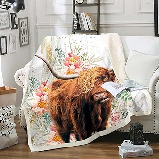 Erosebridal Highland Cow Throw Blanket 50
