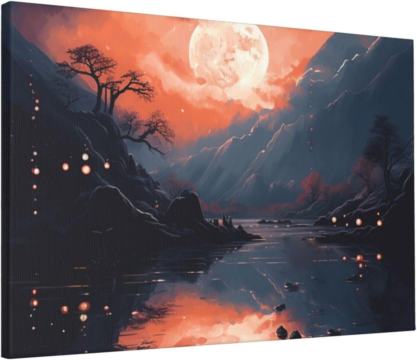 HJTRW Digital Painting Canvas Wall Art Frameless 16 X 24 Inch Art Painting Decorative Posters For Office Bedroom Living Room