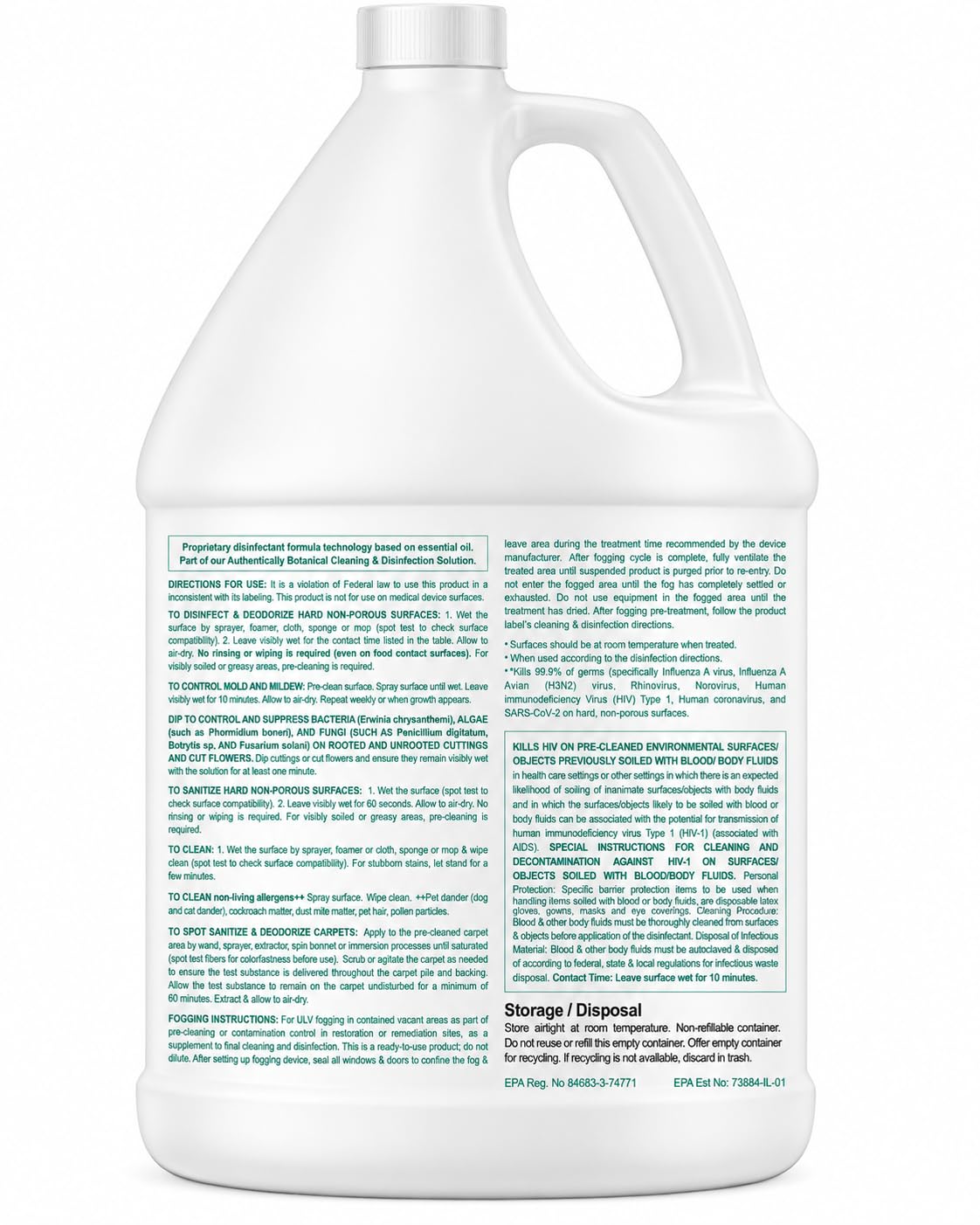 Benefect Botanical Decon 30 Disinfectant Cleaner - All Natural Formula for Effective Cleaning Power - Ideal for Restoration Jobs & Water Damage - 20476 - 1 Gallon product thumbnail 6
