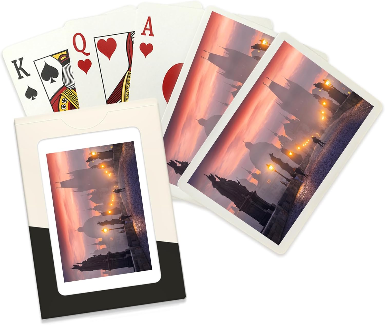 Lantern Press Charles Bridge, Prague, Czech Republic, City Under Fog, 52 Playing Cards for Adults, Poker Size Card Deck