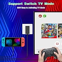 Vista 3 de Cargador USB-C de 39 W compatible con Nintendo Switch, OLED, Lite, Dock, Switch 2 y Pro Controller 15V2.6A compatible con modo TV
