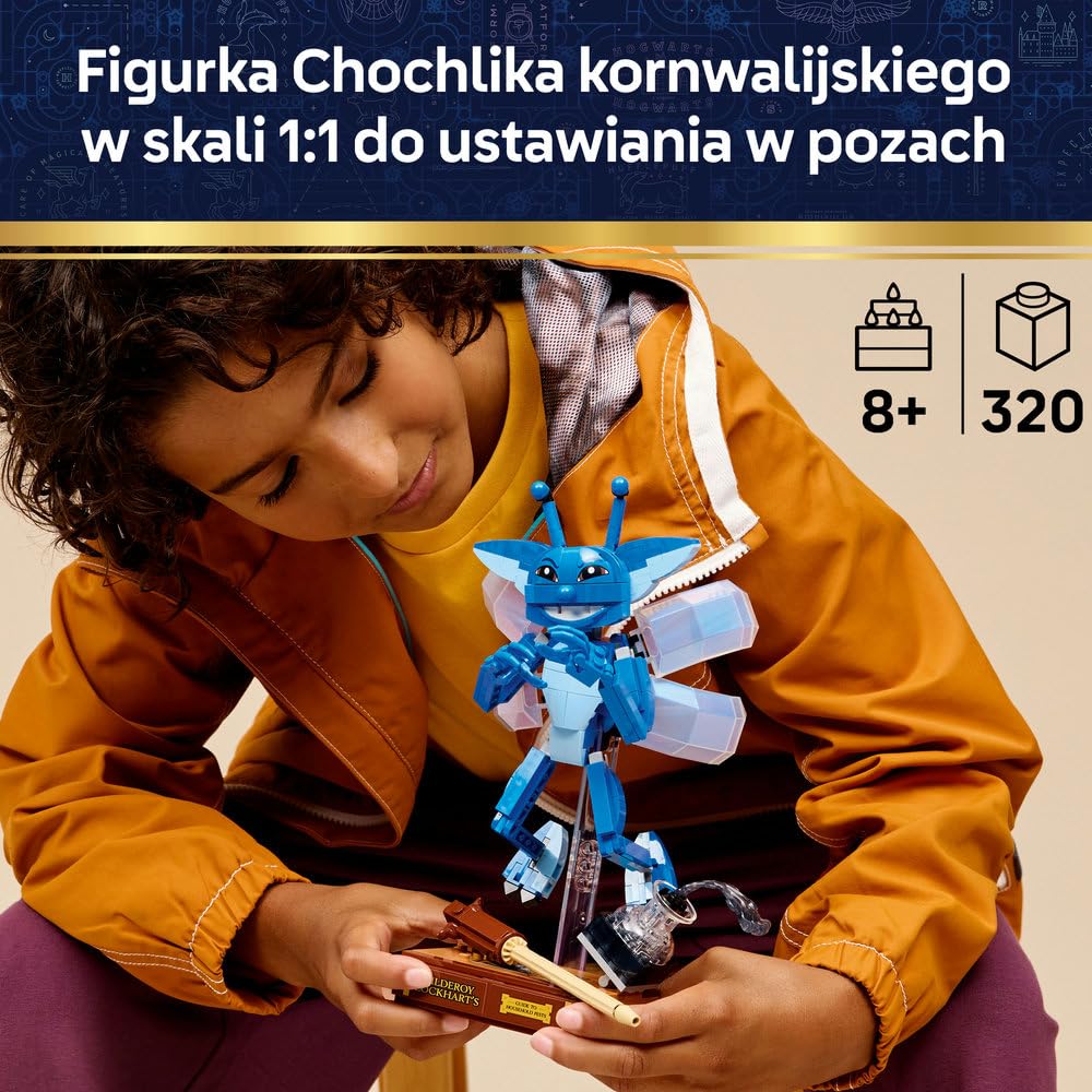 LEGO Harry Potter Chochlik kornwalijski, ruchoma figurka do zbudowania, zabawka dla dzieci i pomysł na prezent dla dziewczynek i chłopców wieku od 8 lat, dekoracja do pokoju dziecięcego 76461