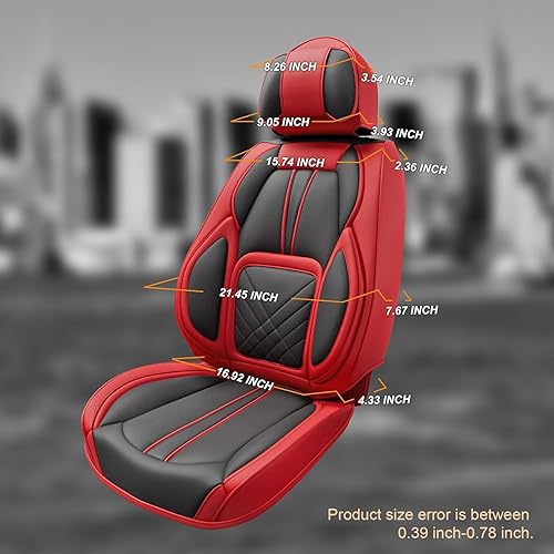 Miniatura 3 de ASLONG 5 piezas 2025 Fundas de asiento delantero y trasero para auto, accesorios para el interior del auto con cuero Nappa impermeable para autos,