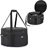 SAMDEW 19-In Fire Pit Bag Compatible with Outland Firebowl 893 870 823, Portable Outdoor Fire Bowl Carry Bag Fit 19-In Propane Gas Fire Pit, Fire Pit Storage Case for Travel & Camping, Black, Bag Only