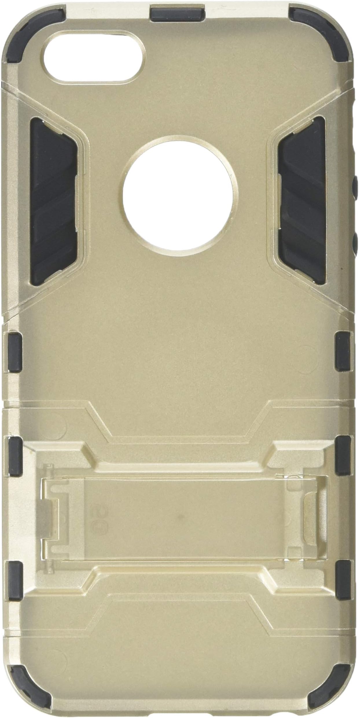 iPhone 5 Case,iPhone 5S CaseHOTRubber&PC Durable Case,Dual Layer Shock-Absorbing Impact Resistant Anti Scratch Cover with Kickstand for iPhone 5 5S,Gold