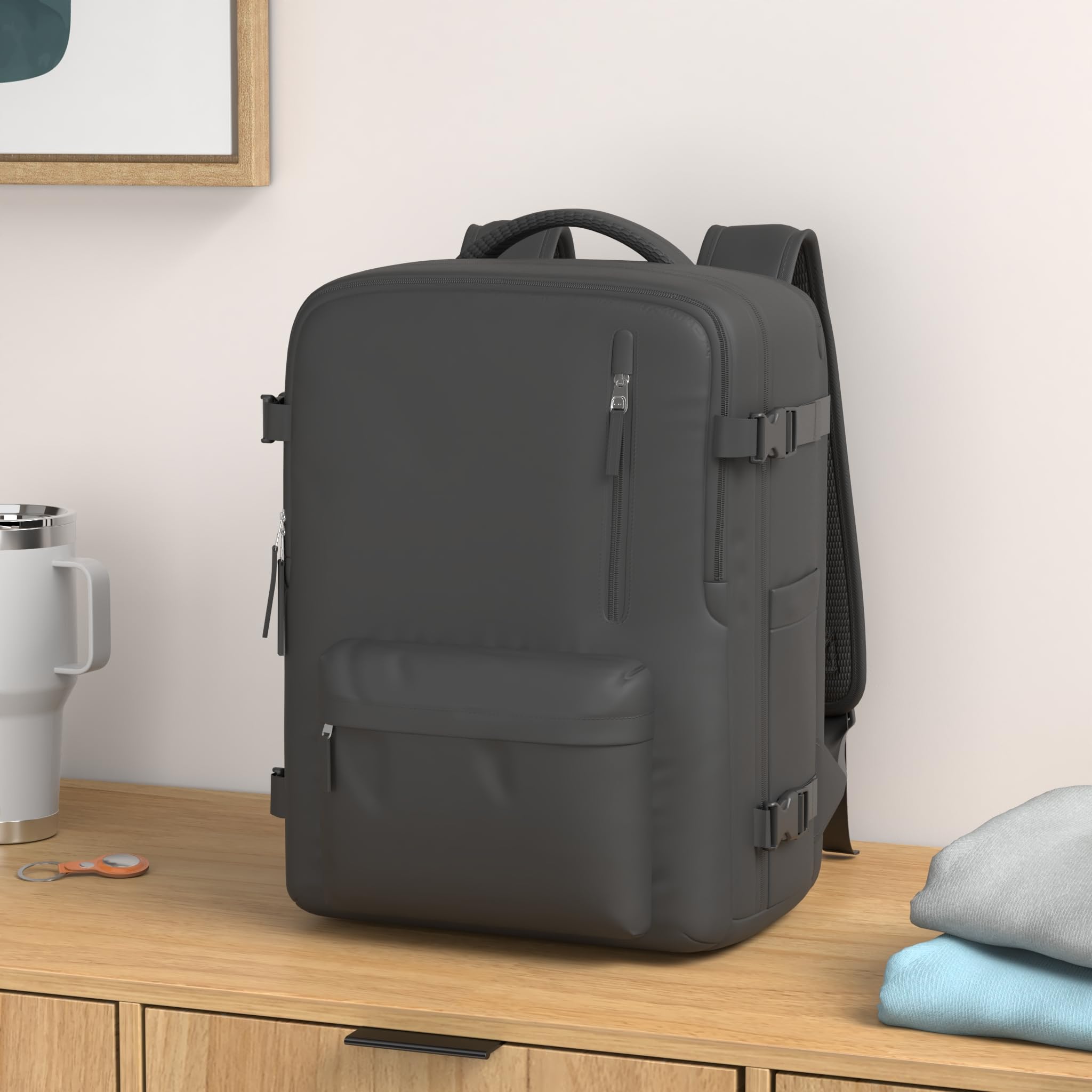 Zaino da Viaggio per Ryanair 40x20x25 Bagaglio a Mano Zaino Borse da Cabina per Ryanair Il Sedile Zaino Aereo Bagaglio a Mano Donna Borsa Cabina Viaggio Zaino Travel Viaggio Casual Daypack,X1-Nero