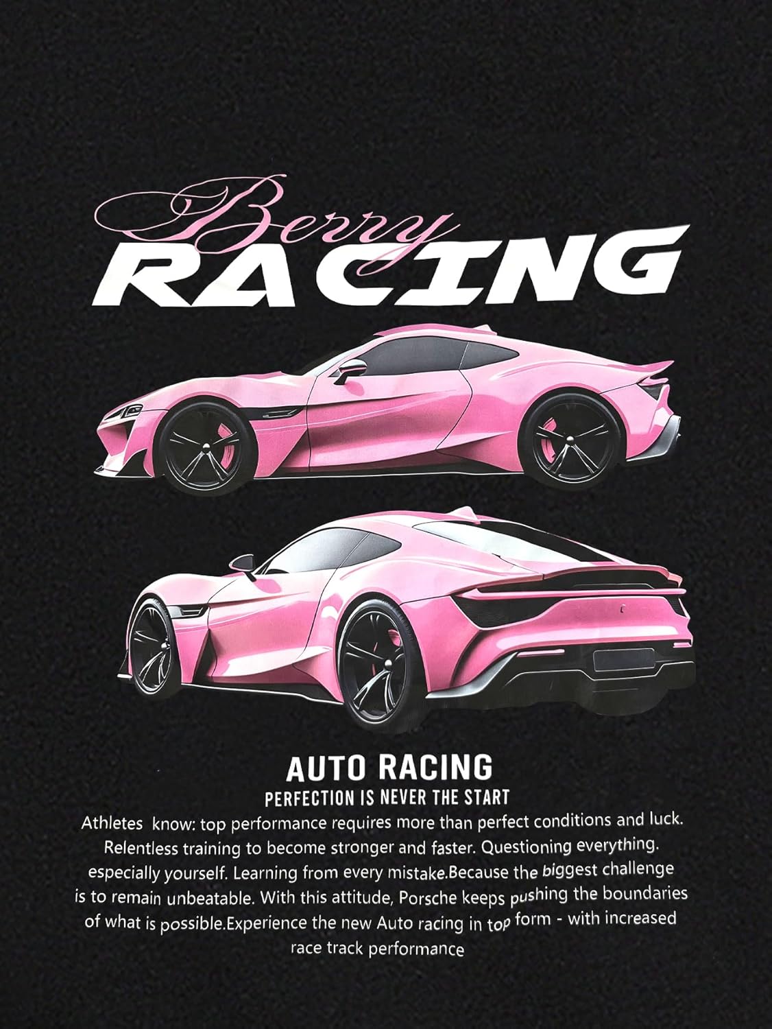 WDIRARA Men's Car Letter Graphic T Shirt Round Neck Short Sleeve Tee Streetwear Top - Image 3