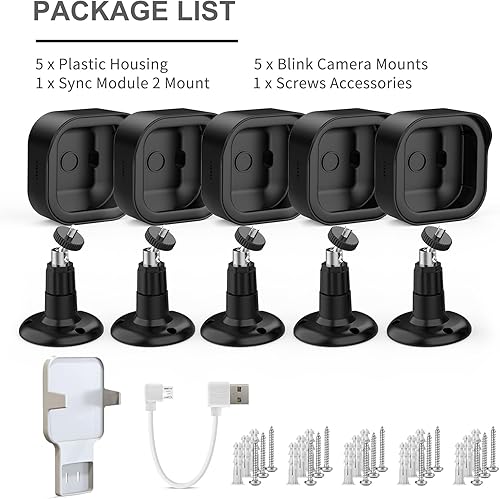Miniatura 8 de Soporte de cámara para Blink Outdoor 4 (4. generación) y Blink Outdoor (3 generación), paquete de 5 carcasa protectora resistente a la intemperie y