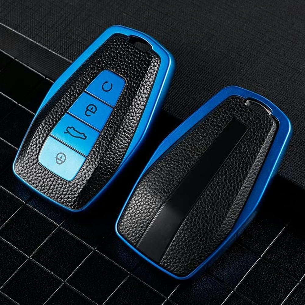 Leather TPU Car Key Cover Case, for Geely Coolray X6 X7 EX7 Geometry C Emgrand Global Kulrey Hawk GX7 Okavango NL3 SUV GT GC9