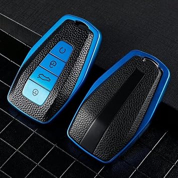 Leather TPU Car Key Cover Case, for Geely Coolray X6 X7 EX7 Geometry C Emgrand Global Kulrey Hawk GX7 Okavango NL3 SUV GT GC9