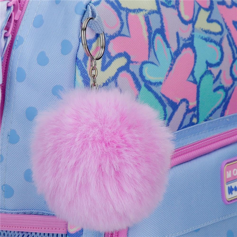 Movom Best Wishes mochila infantil, mochila escolar, fabricada en Poliéster, ruedas dobles de giro multidireccional, Múltiples formas de usarlo, rosa
