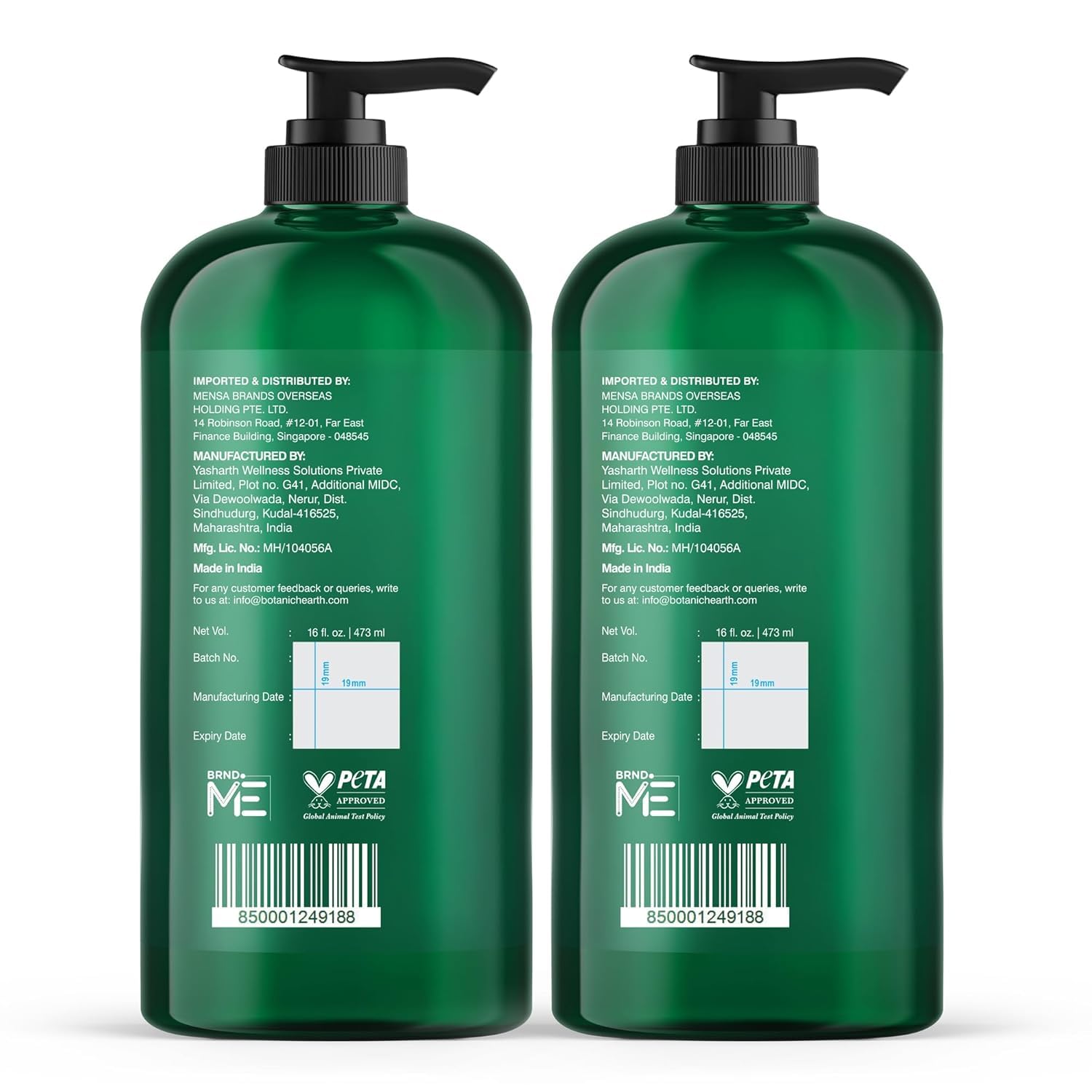 Botanic Hearth Tea Tree Body Wash 16 fl oz (2 Pack) Natural Antifungal & Odor Control Shower Gel for Acne, Athlete’s Foot, Ringworm, Jock Itch, Healthy Skin, Sulfate & Paraben Free, for Men & Women