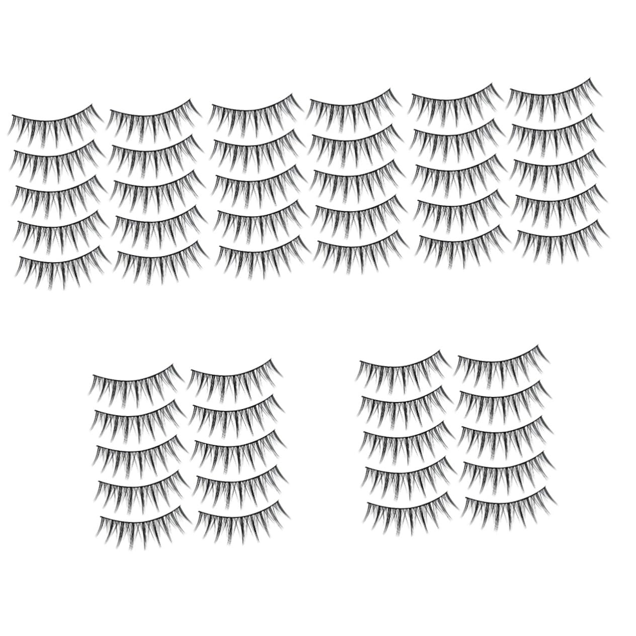 minkissy 50pares Pestañas Postizas Extensiones De Maquillaje Para Mujeres Kit De Pestañas Falsas y Ligeras Diseño Clásico y De Usar y Almacenar