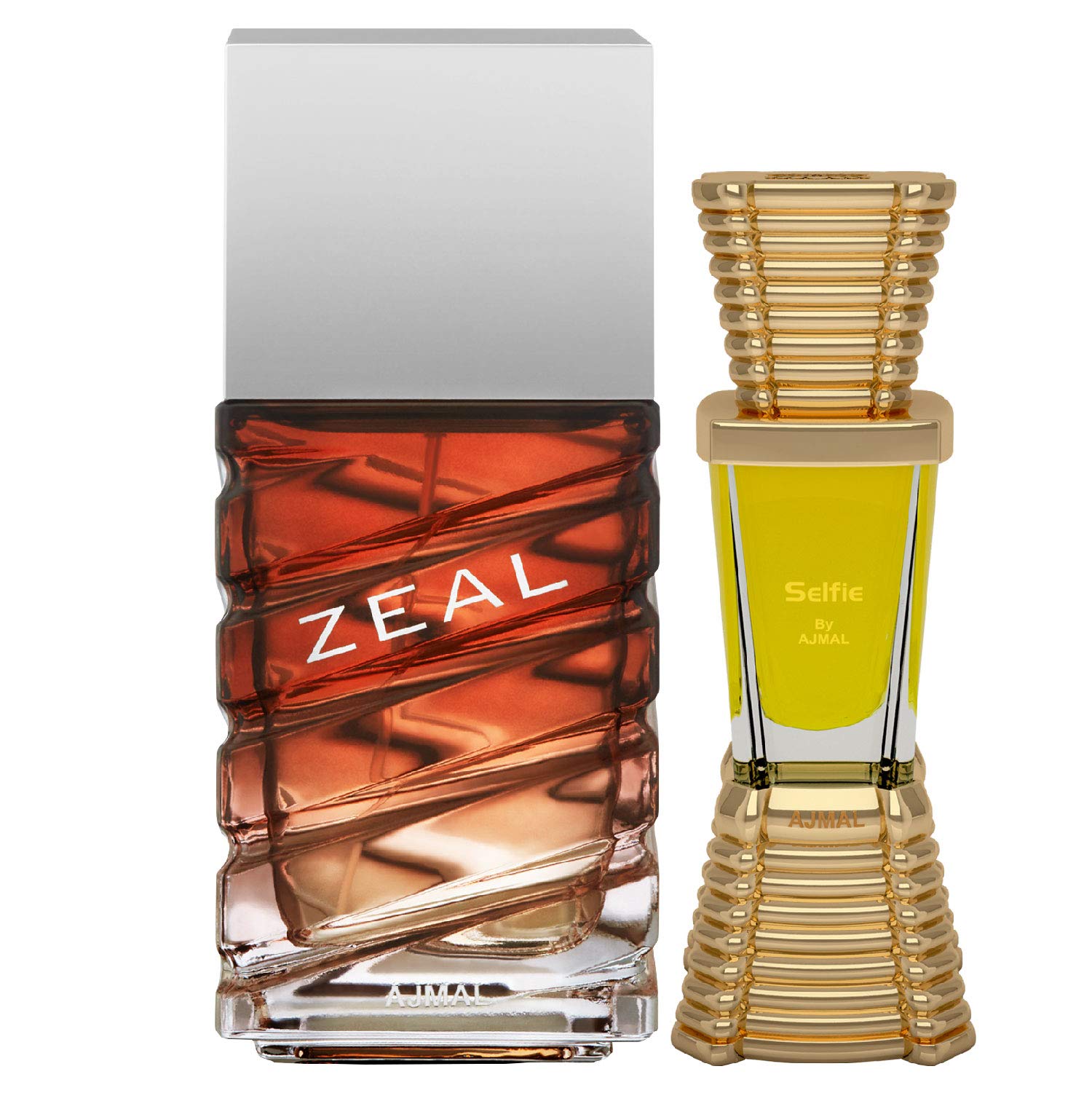 Ajmal Zeal EDP Aquatic Woody Perfume 100ml for Men and Selfie Concentrated Perfume Oil Woody Aromatic Alcohol-free Attar 10ml for Men