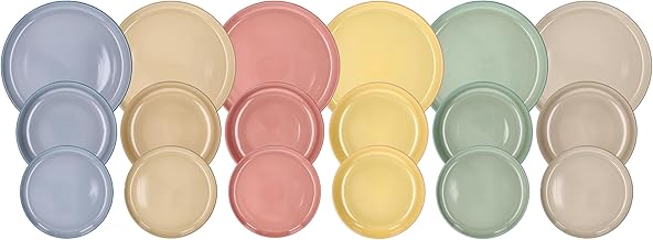 Tognana Rhapsody 18-Piece Dinner Set for 6 People, Stoneware, Multicolour