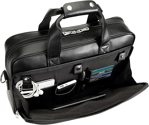 Miniatura 3 de Polare Full Grain Leather 16.5'' Laptop Bag Briefcase for Men Business Messenger Work Bag Fits 15.6'' Laptop