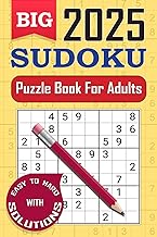 Sudoku Book for Adults - Large Print: Sudoku Puzzle Book with Solutions ...