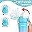 OLDLEY Kids Water Bottle with Straw 15 oz BPA-Free Leak-Proof Motivational Water Bottles with Time Marker for School Sports Travel Gym, Easy to Use for Girls Goys, 1 Straw Lid, Blue Purple