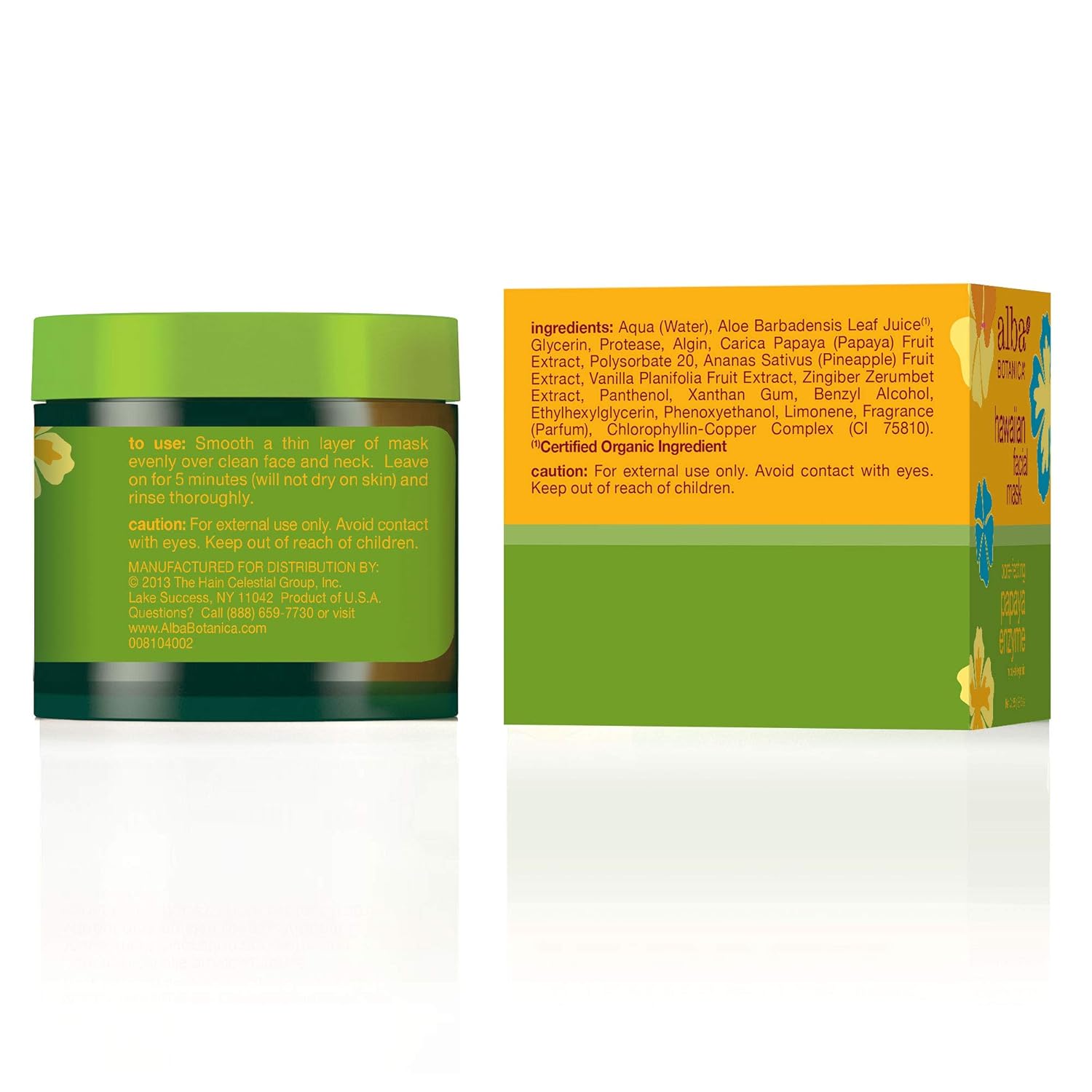 Alba Botanica - 151784 Facial Mask, Papaya Enzyme 3 oz : Beauty & Personal Care