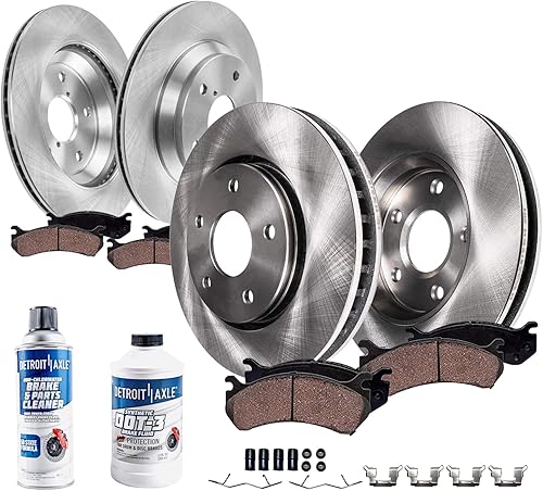 Miniatura 22 de Detroit Axle - Kit de frenos para 2005-2010 Scion TC Rotores de freno de disco delantero y trasero pastillas de freno de cerámica con hardware 2006